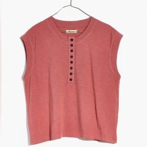 Madewell new w/ tags garment-dyed henley muscle tee